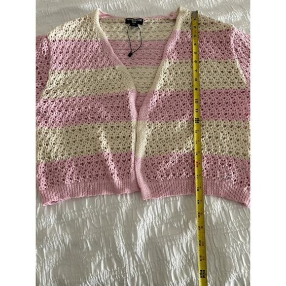 PrettyLittleThing Colorblock Pink & Creme Cardigan Size XXL - Picture 4 of 6